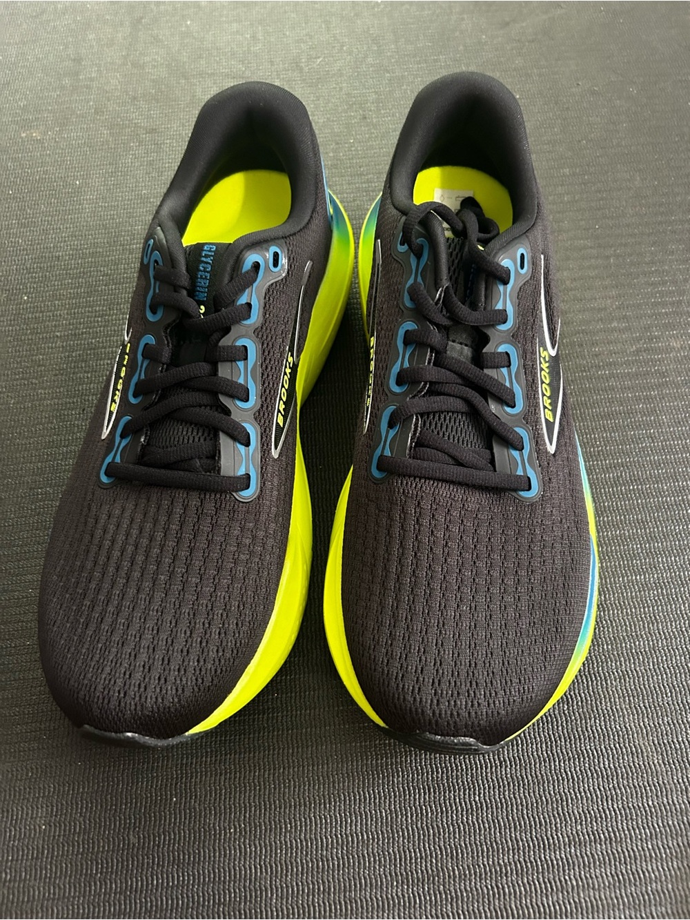 Brooks Glycerin 21 Men’s Running Shoes Size 8.5 Black/Blue/Nightlife NEW in Box - Picture 3 of 8